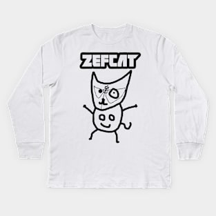 Zef Cat Kids Long Sleeve T-Shirt